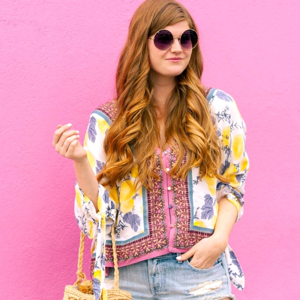 Free People Lemon Top